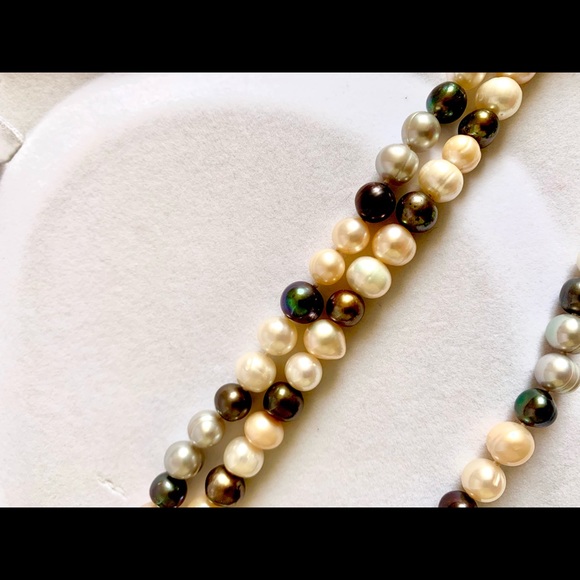 Freshwater pearls multicolour 2 strands - Picture 1 of 7